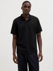 Jack & Jones Koszulka polo "Austin" w kolorze czarnym rozmiar: L. Czarne koszulki polo męskie Jack & Jones, l, bez wzorów, bez ramiączek. Za 78.84 zł.