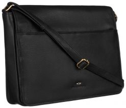Torba na laptopa Peterson [DH] PTN 1725-NDM czarna. Czarne torby na laptopa damskie Peterson, bez wzorów, ze skóry. Za 269.00 zł.