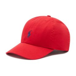 Czapka z daszkiem Polo Ralph Lauren. Czerwone czapki męskie Polo Ralph Lauren, bez wzorów. Za 139.99 zł.