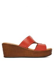 Lasocki Klapki WI16-NYASA-01 Czerwony. Czerwone klapki damskie Lasocki, bez wzorów, ze skóry, bez obcasa. Za 169.99 zł.