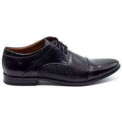Olivier Buty męskie wizytowe 710 czarne. Czarne buty wizytowe męskie z jeansu, bez zapięcia. Za 367.89 zł.