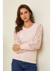 Soft Cashmere Sweter w kolorze jasnoróżowym rozmiar: 34/36. Różowe swetry klasyczne damskie Soft Cashmere, z kaszmiru, bez kołnierzyka. Za 113.63 zł.