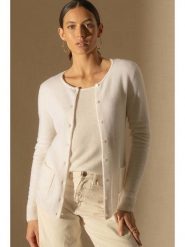 Perfect Cashmere Kaszmirowy kardigan "Amy" w kolorze beżowym rozmiar: L. Brązowe kardigany damskie Perfect Cashmere, l, bez wzorów, z kaszmiru. Za 452.45 zł.