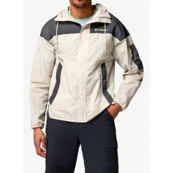 Kurtka wiatrówka Columbia Challenger II Windbreaker. Brązowe kurtki męskie Columbia, bez wzorów, z softshellu, sportowe, bez kaptura. Za 274.99 zł.
