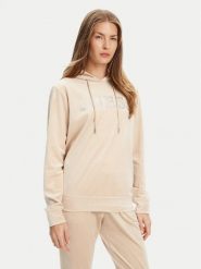 Guess Bluza V4RQ25 K0232 Beżowy Regular Fit. Brązowe bluzy bez kaptura damskie Guess, xs, z syntetyku. Za 259.99 zł.