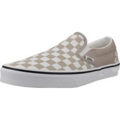 Buty VANS CLASSIC SLIP ON CHECKB Beżowy. Brązowe obuwie trekkingowe damskie Vans, bez wzorów, z tkaniny. Za 364.99 zł.