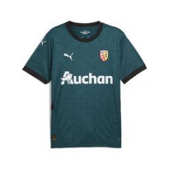 Męska koszulka wyjazdowa RC Lens 24/25 PUMA Varsity Green Black. Czarne t-shirty sportowe męskie Puma, m, ze lnu, bez ramiączek, do piłki nożnej. Za 359.00 zł.