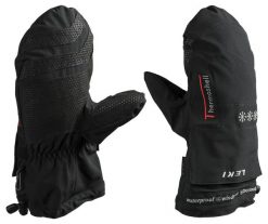 Rękawiczki narciarskie Leki Thermoshell w kolorze czarnym. Czarne rękawiczki damskie LEKI, bez wzorów, z elastanu. Za 211.99 zł.