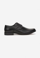 Czarne Półbuty Semede. Czarne buty wizytowe męskie Born2be, ze skóry, bez zapięcia. Za 109.99 zł.