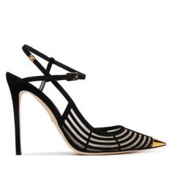 Szpilki Elisabetta Franchi. Czarne szpilki Elisabetta Franchi, bez wzorów, bez obcasa. Za 3,149.00 zł.