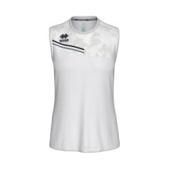 Damski tank top Errea Eloy. Białe topy damskie ERREA, bez wzorów, bez kołnierzyka. Za 231.50 zł.