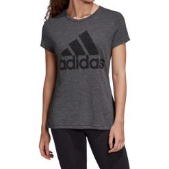 Koszulka sportowa damska Adidas Winners. Szare bluzki sportowe damskie Adidas, xs, bez wzorów, z bawełny, bez ramiączek. Za 81.00 zł.