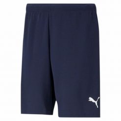 Spodenki piłkarskie męskie Puma teamRISE Short. Białe szorty męskie Puma, bez wzorów, sportowe. Za 55.09 zł.