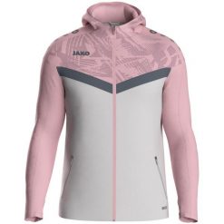 Damska bluza dresowa z kapturem zapinana na zamek błyskawiczny Jako Iconic. Czerwone bluzy sportowe damskie Jako, bez wzorów, z dresówki, bez ramiączek, długie, z kapturem. Za 386.50 zł.