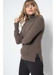Perfect Cashmere Kaszmirowy golf "Tracy" w kolorze brązowym rozmiar: M. Brązowe golfy damskie Perfect Cashmere, m, bez wzorów, z kaszmiru, bez ramiączek. Za 330.20 zł.