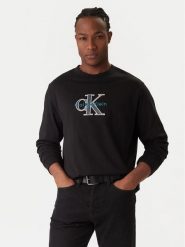 Calvin Klein Jeans Bluza LV04RE257G Czarny Regular Fit. Czarne bluzy bez kaptura męskie Calvin Klein Jeans, l, z bawełny. Za 329.99 zł.