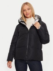 Guess Kurtka puchowa Emelie W4BL38 WGK12 Czarny Regular Fit. Czarne kurtki damskie Guess, l, z aplikacjami, z puchu, bez kaptura. Za 569.99 zł.