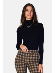 ASSUILI Koszulka w kolorze czarnym rozmiar: 42. Czarne bluzki damskie Assuili, bez wzorów, bez kołnierzyka. Za 63.95 zł.