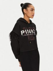 PINKO Bluza 103129 A1LU Czarny Regular Fit. Czarne bluzy bez kaptura damskie Pinko, m, z bawełny. Za 869.99 zł.
