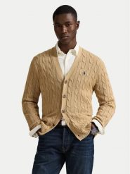 Polo Ralph Lauren Kardigan 710890548006 Beżowy Regular Fit. Brązowe kardigany męskie Polo Ralph Lauren, m, bez wzorów, z bawełny, bez kołnierzyka. Za 1,199.00 zł.