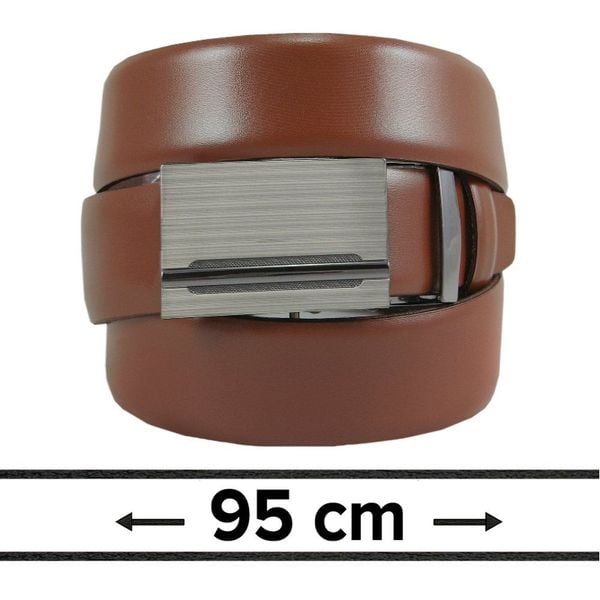 Pasek Brązowy do Spodni 95 cm, Automatyczna Klamra, Skórzany, Elegancki -VICTORIO. Brązowe paski męskie Victorio, bez wzorów, ze skóry, eleganckie. Za 99.00 zł.