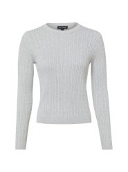 Franco Callegari Sweter z dzianiny Kobiety Bawełna szary, XL. Szare swetry klasyczne damskie Franco Callegari, xl, z bawełny, bez kołnierzyka. Za 249.95 zł.
