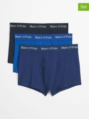 Marc O´Polo Bokserki (3 pary) w kolorze granatowo-niebieskim rozmiar: S. Niebieskie bokserki męskie bez wzorów. Za 74.28 zł.