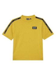 EA7 Emporio Armani T-Shirt 7B000054 AF10378 U7036 Żółty Regular Fit. Żółte t-shirty chłopięce EA7 Emporio Armani, bez wzorów, z bawełny, bez ramiączek. Za 119.99 zł.