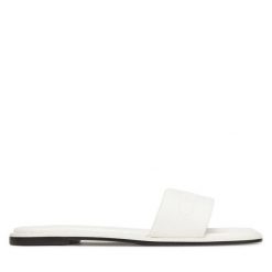Klapki Calvin Klein. Białe klapki damskie CALVIN KLEIN, bez wzorów, bez obcasa. Za 249.99 zł.