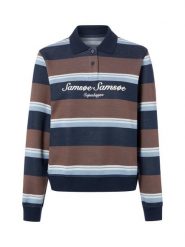 Samsøe Samsøe Bluza Kobiety Bawełna (100%) brązowy, L. Brązowe bluzy bez kaptura damskie Samsoe & Samsoe, l, z bawełny. Za 749.95 zł.