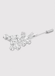 PAKO LORENTE - Srebrna szpilka do marynarki męskiej kwiaty. Szare marynarki męskie Pako Lorente, bez wzorów. Za 119.99 zł.