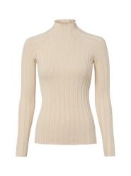 Marie Lund dzianinowa koszulka z długim rękawem Kobiety beżowy, XXL. Brązowe t-shirty damskie Marie Lund, uniwersalny, bez wzorów, z dzianiny, bez kołnierzyka. Za 199.95 zł.