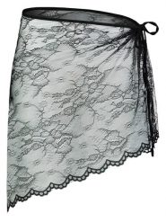 Sublevel Spódnica w kolorze czarnym rozmiar: S/M. Czarne spódniczki damskie Sublevel, m, bez wzorów, z koronki, mini, asymetryczne. Za 79.03 zł.