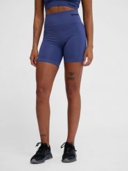 Damskie szorty bezszwowe Hummel TIF. Niebieskie spodenki sportowe damskie HUMMEL, xs, z poliesteru, na fitness i siłownię. Za 157.50 zł.