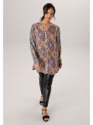 Aniston Bluzka ze wzorem rozmiar: 44. Bluzki damskie Aniston, bez wzorów, z wiskozy, bez kołnierzyka, bez ramiączek. Za 173.99 zł.