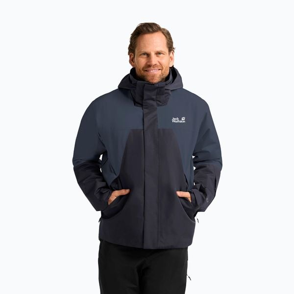 Kurtka narciarska męska Jack Wolfskin Flowline 2L Ins. Niebieskie kurtki narciarskie i snowboardowe damskie Jack Wolfskin, l, bez wzorów, bez kaptura, narciarskie. Za 899.99 zł.
