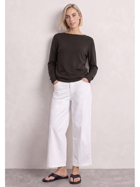 Street One Sweter w kolorze ciemnobrązowym rozmiar: 46. Brązowe swetry klasyczne damskie Street One, bez kołnierzyka. Za 134.95 zł.