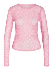 Noisy may Koszulka "Judith" w kolorze różowym rozmiar: L. Różowe bluzki damskie Noisy may, l, bez wzorów, bez kołnierzyka, bez ramiączek. Za 61.46 zł.