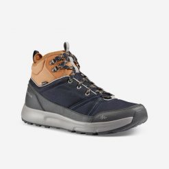 Buty turystyczne męskie Quechua NH100 Mid wodoodporne. Brązowe buty trekkingowe męskie QUECHUA, z meshu, bez zapięcia, trekkingowe. Za 169.99 zł.