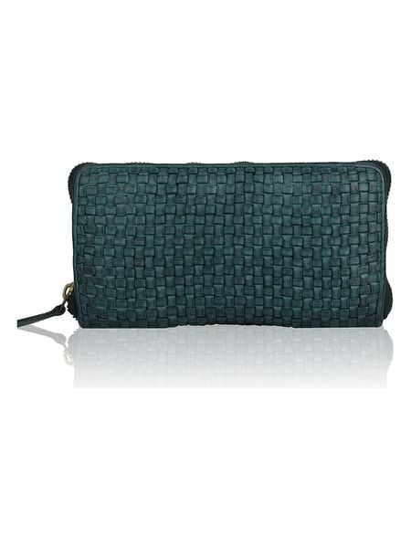 Bellicci Skórzany portfel "Eleanor" w kolorze morskim - 19,5 x 9,5 x 2,5 cm rozmiar: onesize. Niebieskie portfele damskie Bellicci, bez wzorów, z materiału. Za 129.95 zł.