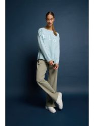 ELBSAND Bluza "Aleah" w kolorze błękitnym rozmiar: XS. Niebieskie bluzy bez kaptura damskie ELBSAND, xs, z bawełny. Za 130.99 zł.