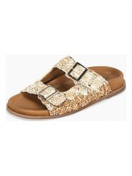 INUOVO Klapki w kolorze jasnobrązowo-beżowym rozmiar: 40. Brązowe klapki damskie Inuovo, bez wzorów, bez obcasa. Za 326.99 zł.