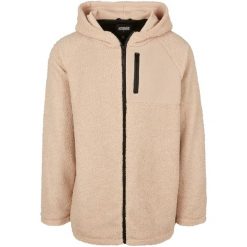 Parka Urban Classic hooded zip. Brązowe parki męskie Urban Classics, l, bez wzorów, z satyny. Za 299.50 zł.