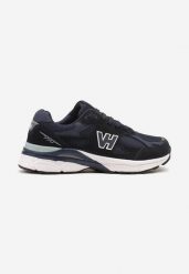 Granatowe Buty Sportowe Sneakersy z Ozdobną Naszywką Reiana. Niebieskie buty sportowe na co dzień męskie Born2be, bez zapięcia. Za 159.99 zł.