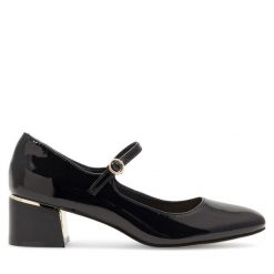 Czółenka Sergio Bardi. Czarne czółenka damskie Sergio Bardi, bez wzorów, bez obcasa. Za 329.99 zł.