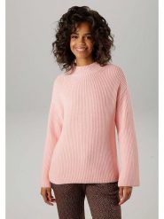Aniston Sweter w kolorze jasnoróżowym rozmiar: 34. Różowe golfy damskie Aniston, ze splotem, bez kołnierzyka. Za 57.20 zł.