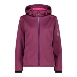 Damska kurtka turystyczna z kapturem CMP. Białe kurtki damskie CMP, bez wzorów, z softshellu, z kapturem. Za 449.05 zł.