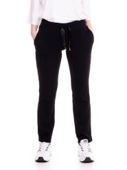 Spodnie damskie w czarno-białe prążki. Czarne spodnie sportowe damskie LEONE 1947 APPAREL, l, z bawełny, na fitness i siłownię. Za 84.16 zł.