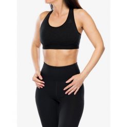 Biustonosz sportowy Odlo Ascent PW Medium Sport Bra. Czarne biustonosze sportowe damskie Odlo, bez wzorów. Za 349.99 zł.