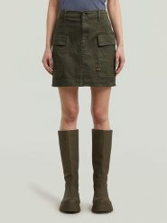 G-Star Spódnica dżinsowa w kolorze khaki rozmiar: W25. Brązowe spódniczki damskie G-Star, bez wzorów, retro, mini, proste. Za 149.31 zł.